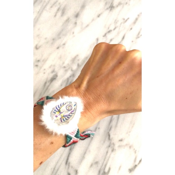 Faux Fur Phoenix Woven Southwestern Inspired Bracelet - Picture 5 of 7